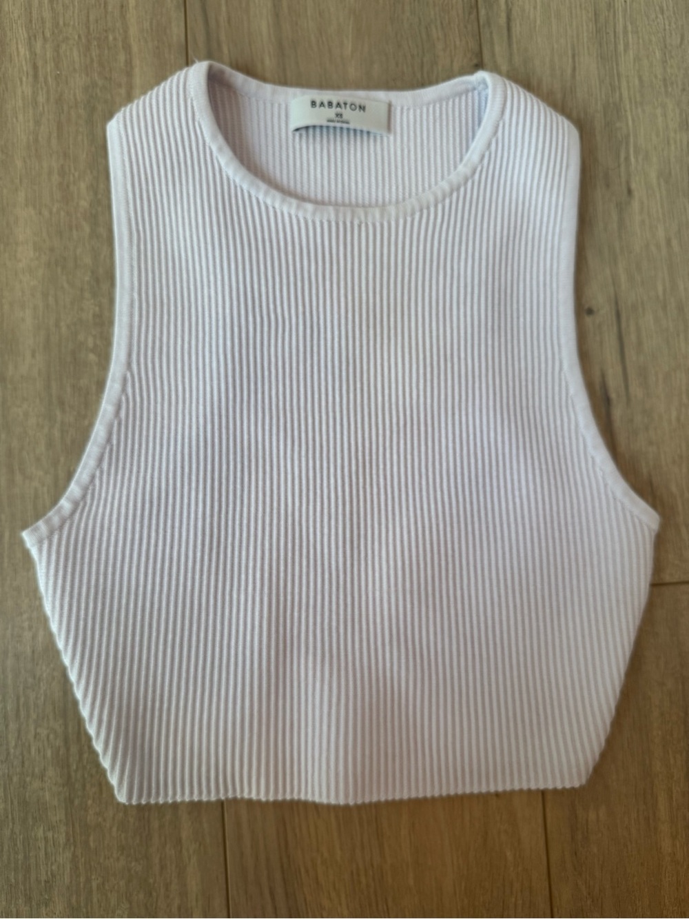 Babaton Ice Lavender Sculpt Knot Crop Top